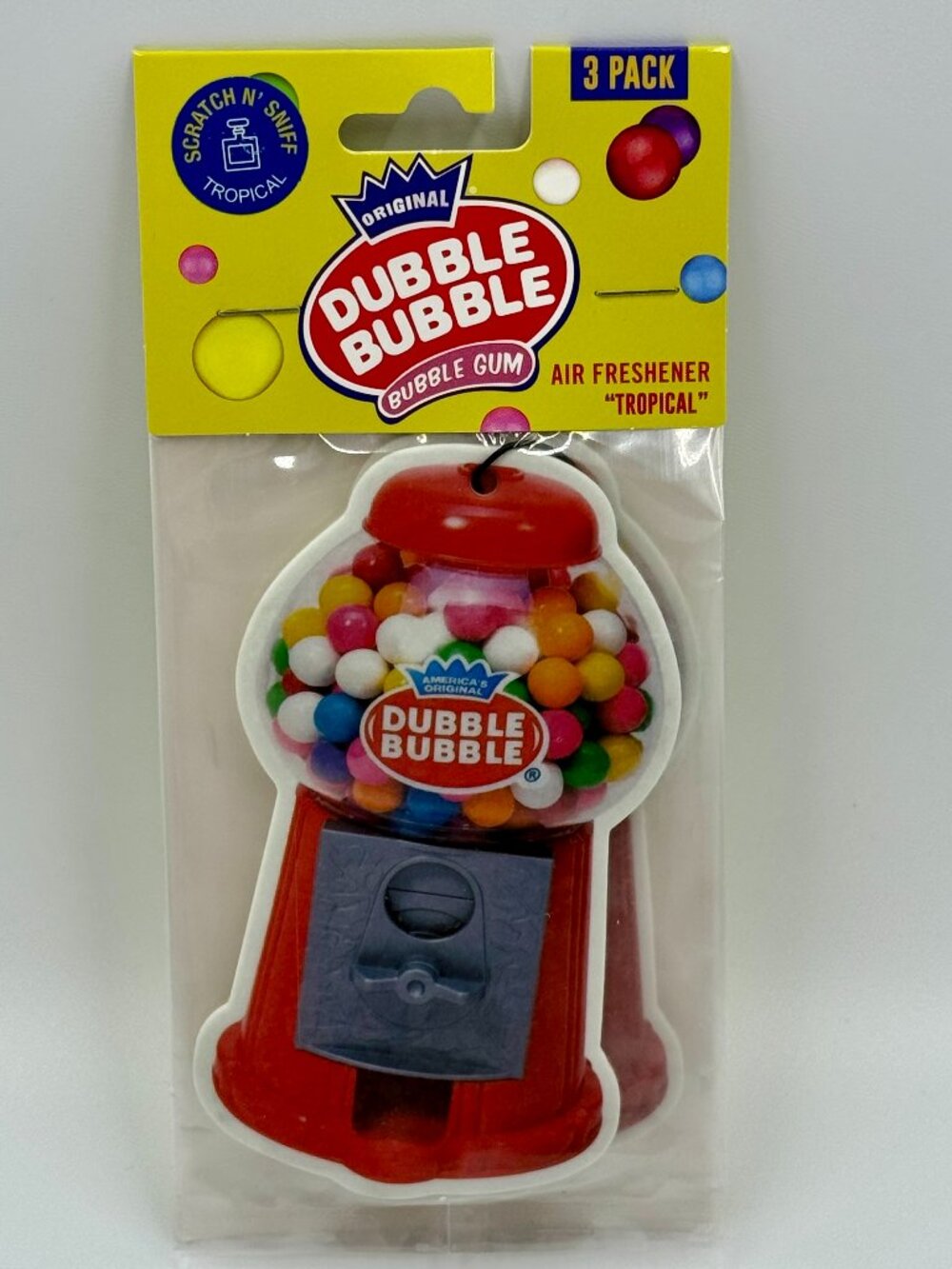 3 Original Dubble Bubble Tropical Scented Car Air Fresheners